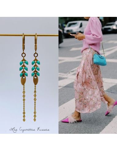 Bo épis turquoise chaîne multi