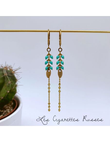 Bo épis turquoise chaîne multi